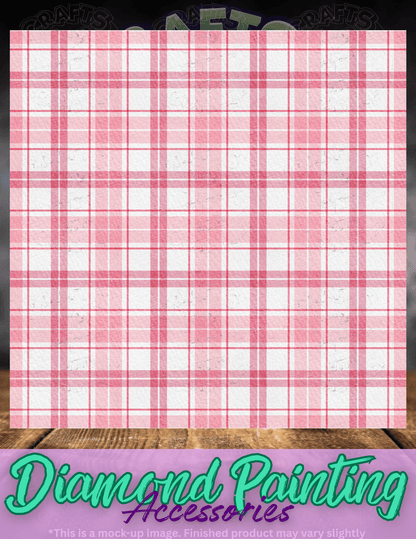 "Pink Plaid" by ©Sara Anne Creations Premium Accessories for Diamond Painting