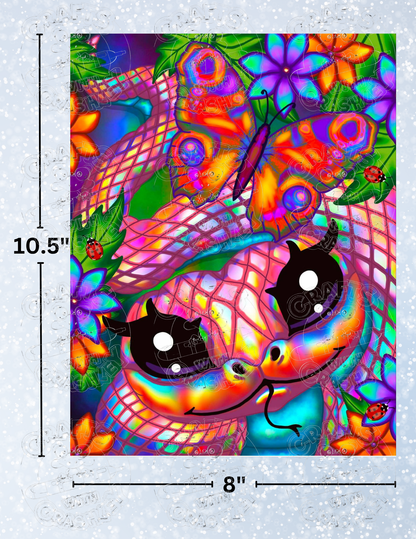 "Slithering in Pink" by Emma Casey Decorative Diamond Painting Release Papers