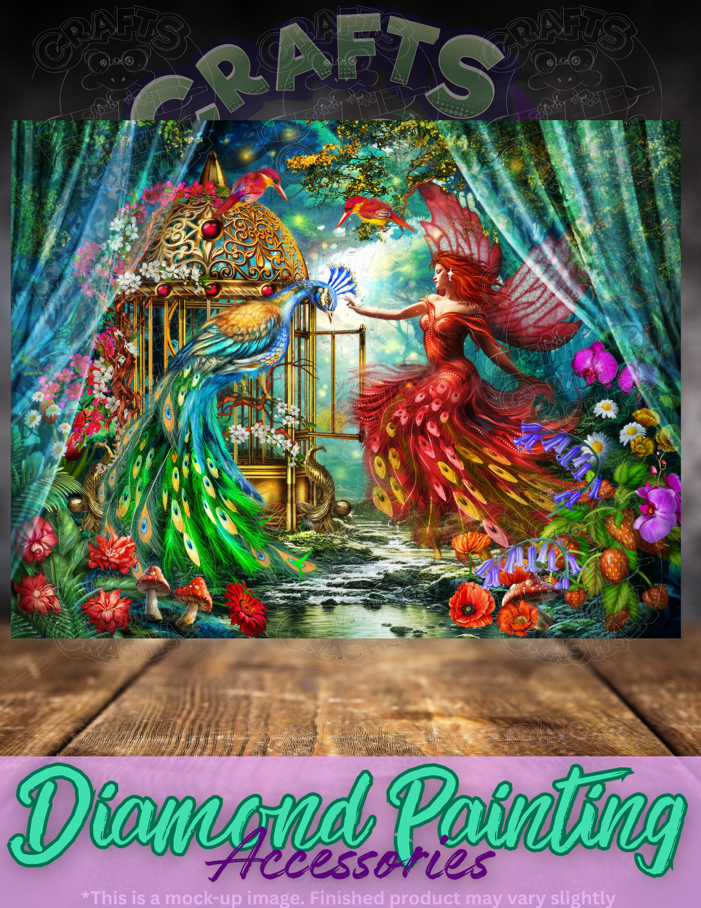 "Red Fairy Forest" by ©Ciro Marchetti Premium Accessories for Diamond Painting