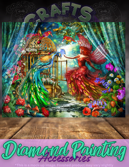 "Red Fairy Forest" by ©Ciro Marchetti Premium Accessories for Diamond Painting