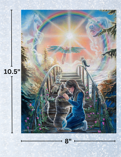 "Saying Goodbye (The Rainbow Bridge)" by ©Dakota Daetwiler Decorative Diamond Painting Release Papers