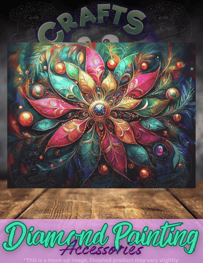 "Poinsettia Christmas Ornament" by ©Peggy Collins Premium Accessories for Diamond Painting