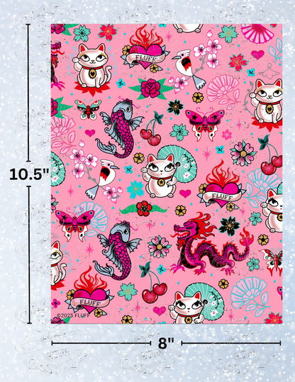 "Lucky Kitty" By ©Miss Fluff Decorative Diamond Painting Release Papers