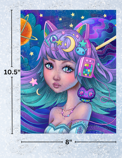 "Cyber Owl" by ©Jeremiah Ketner Decorative Diamond Painting Release Papers