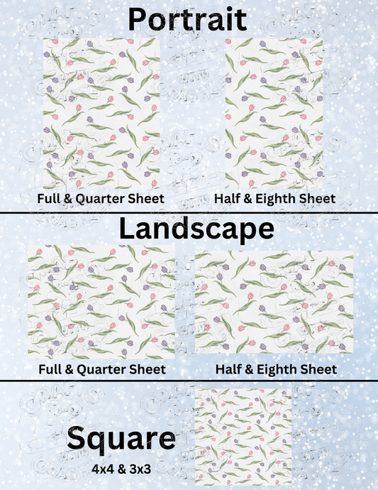 "Tulips" by ©Sara Anne Creations Premium Decorative Release Papers for Diamond Painting