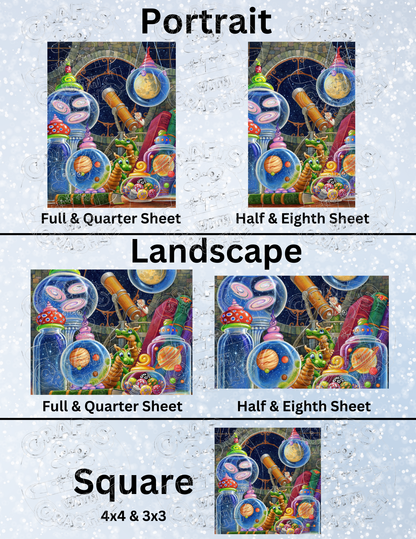 "The Universe in a Jar" by ©Randal Spangler Premium Decorative Release Papers for Diamond Painting