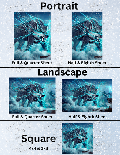 "Raiju Beast God" by ©Anthony Christou Premium Decorative Release Papers for Diamond Painting