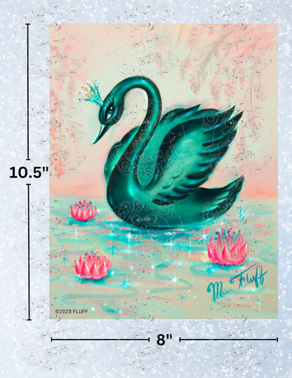 "Black Swan" By ©Miss Fluff Decorative Diamond Painting Release Papers