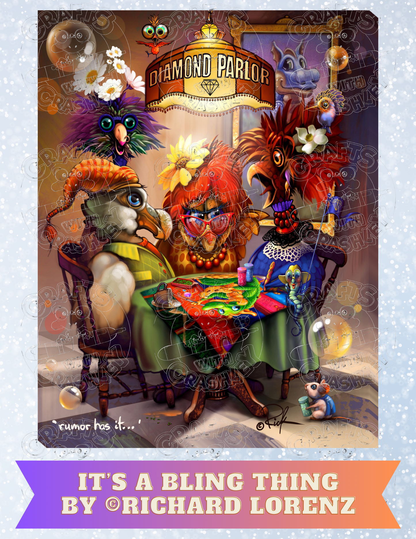 "It's a Bling Thing" by ©Richard Lorenz Premium Decorative Release Papers for Diamond Painting