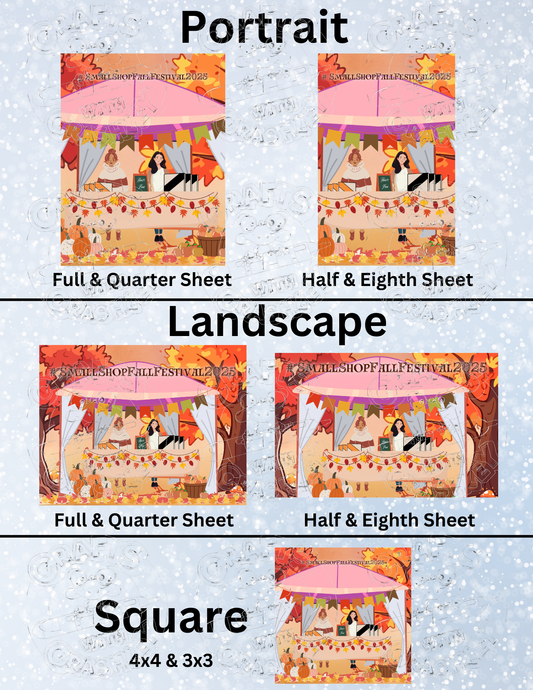 "Small Shop Fall Festival 2025" Premium Decorative Release Papers for Diamond Painting