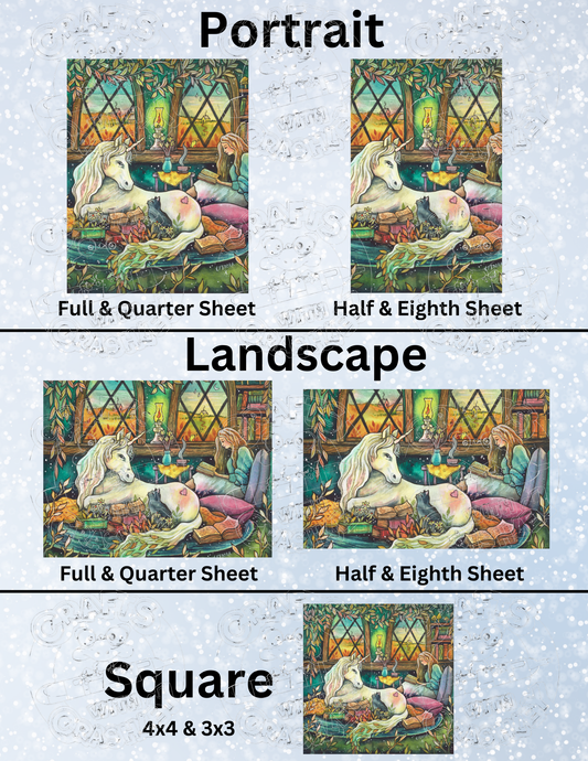 "Imagine Unicorns" by ©Kat Fedora Premium Decorative Release Papers for Diamond Painting