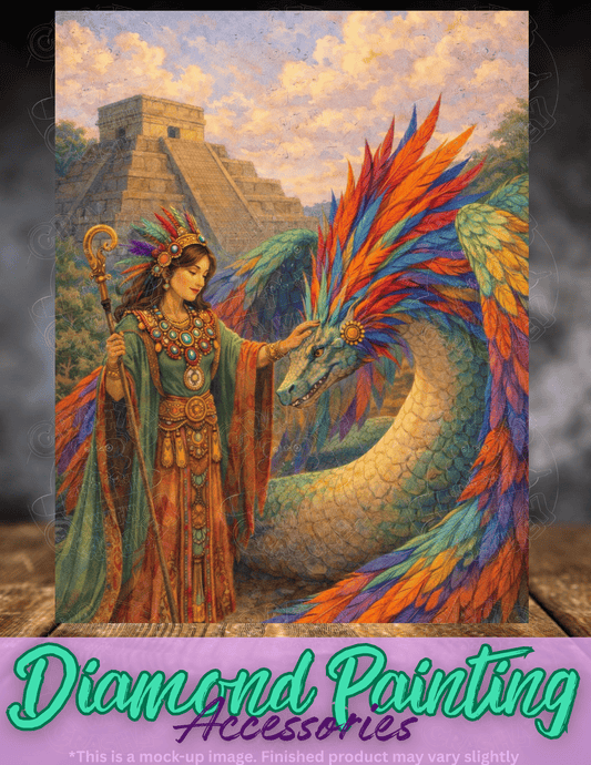 "Priestess of Quetzacoatl" by ©RedNiN Gallery Premium Accessories for Diamond Painting