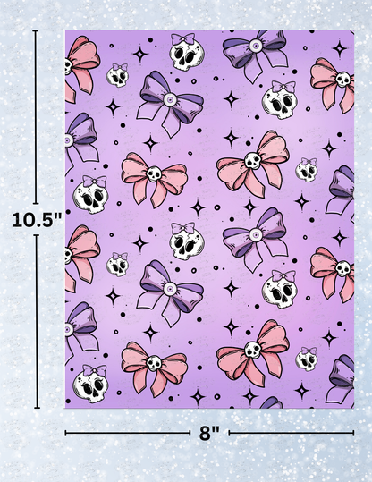 "Skulls N Bows" Decorative Diamond Painting Release Papers