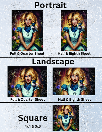 "Alice in Wonderland" by ©JoJoes Art Premium Decorative Release Papers for Diamond Painting