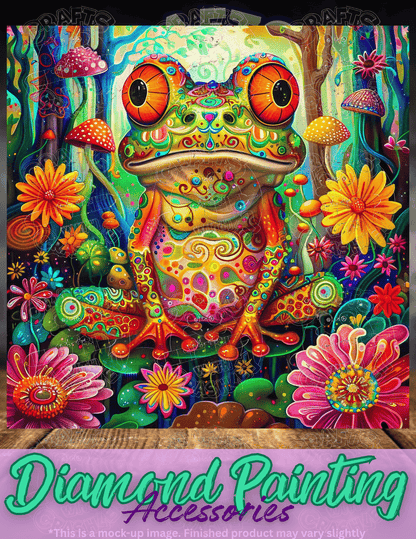 "Frog Yoga" by ©Claudia McKinney Premium Accessories for Diamond Painting