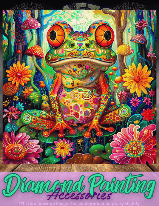 "Frog Yoga" by ©Claudia McKinney Premium Accessories for Diamond Painting