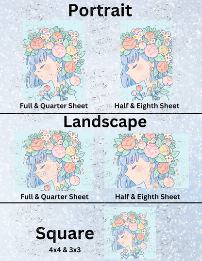 "Flowers" by ©Hiroko Hashimoto Premium Decorative Release Papers for Diamond Painting