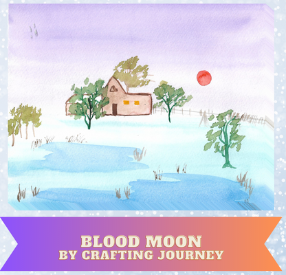 "Blood Moon" By Crafting and Crime Daily Decorative Diamond Painting Release Papers