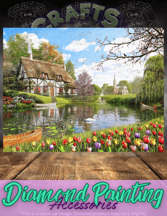 "Lakeside Cottage" by ©Dominic Davison Premium Accessories for Diamond Painting