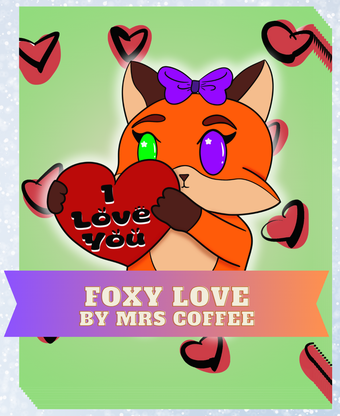 "Foxy Love" by Mrs Coffee Decorative Diamond Painting Release Papers