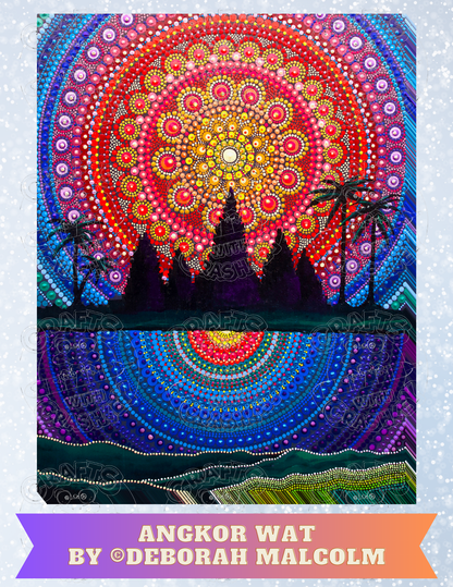 "Angkor Wat" by ©Deborah Malcolm Premium Decorative Release Papers for Diamond Painting