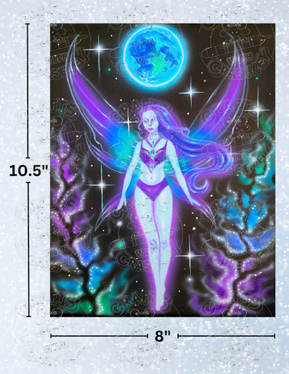 "Moon Fairy" by Becca Tindol Decorative Diamond Painting Release Papers