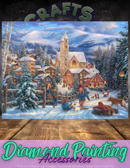"Sledding to Town" by ©Chuck Pinson Premium Accessories for Diamond Painting