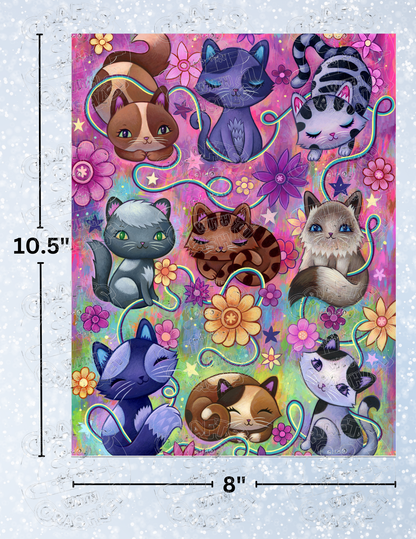 "Kitty Cat" by ©Jeremiah Ketner Decorative Diamond Painting Release Papers