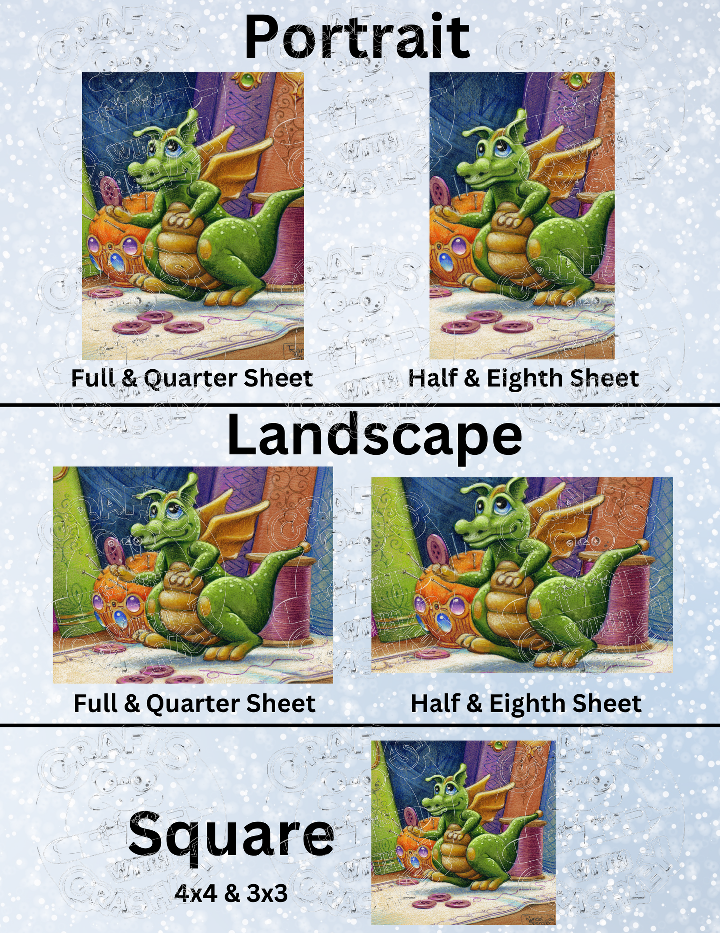 "Cute as a Button" by ©Randal Spangler Premium Decorative Release Papers for Diamond Painting