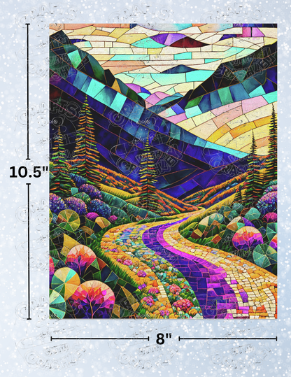 "Follow Your Path to Happiness" by ©Peggy Collins Decorative Diamond Painting Release Papers