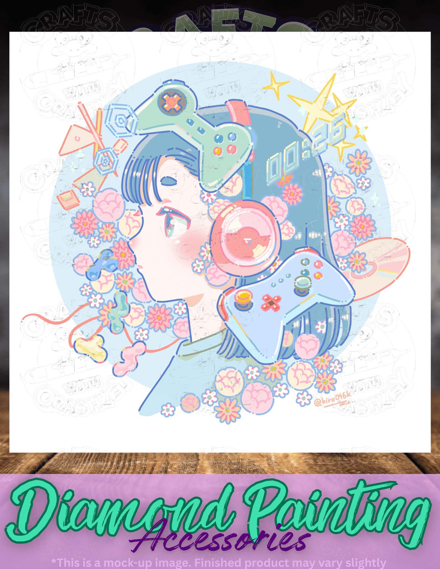 "Gamegirl" by ©Hiroko Hashimoto Premium Accessories for Diamond Painting