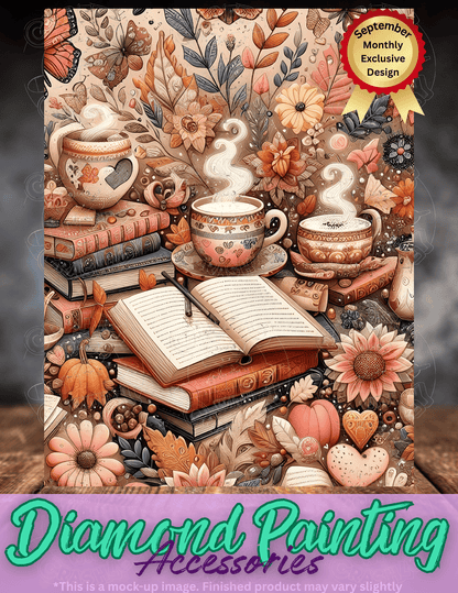 "Autumn Book Stack" Premium Accessories for Diamond Painting