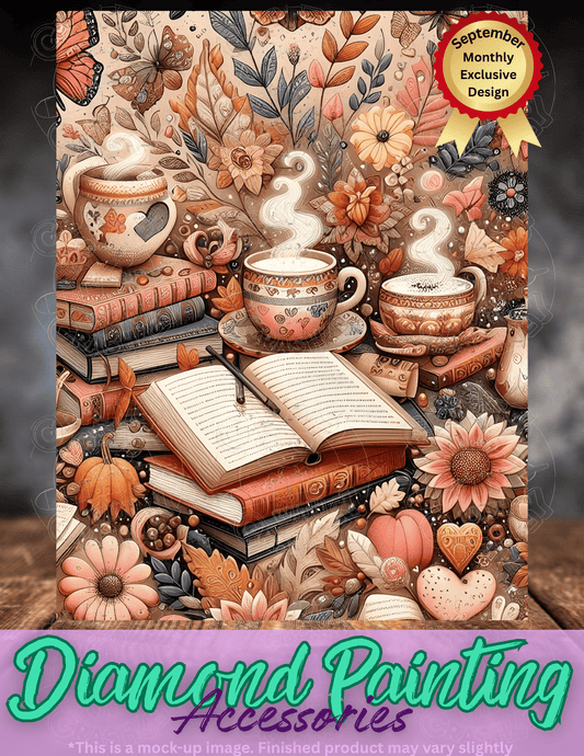 "Autumn Book Stack" Premium Accessories for Diamond Painting