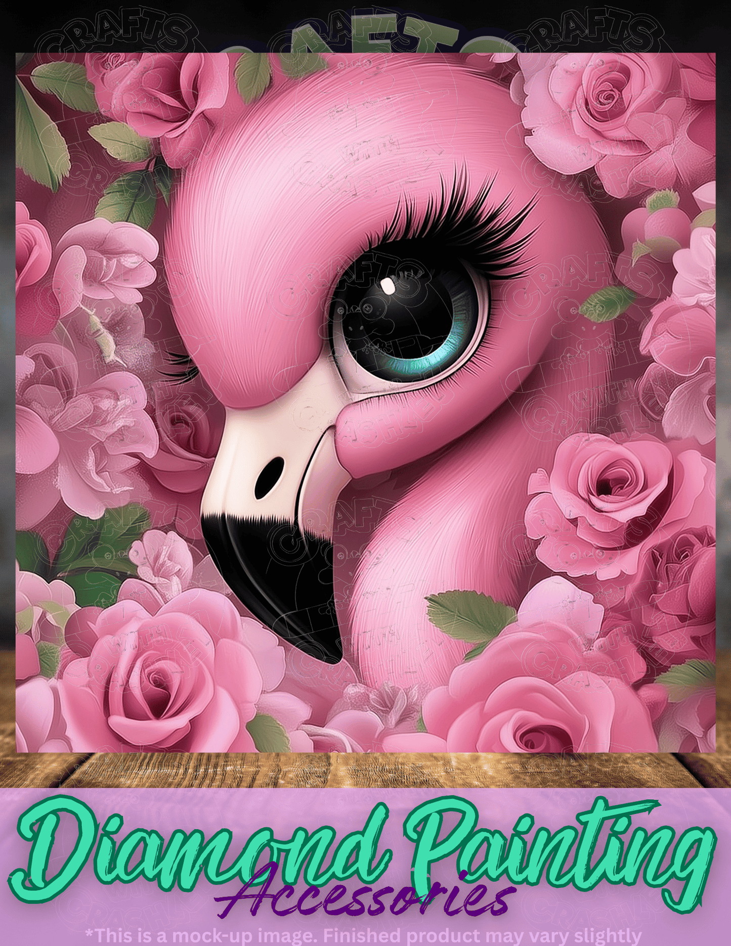 "Flamingo Rose" by ©Cocomarshmallow Premium Accessories for Diamond Painting