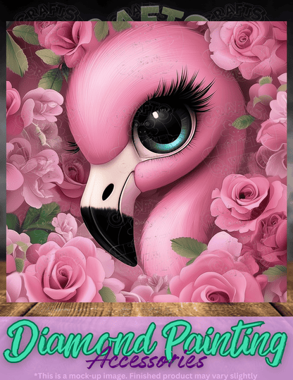 "Flamingo Rose" by ©Cocomarshmallow Premium Accessories for Diamond Painting