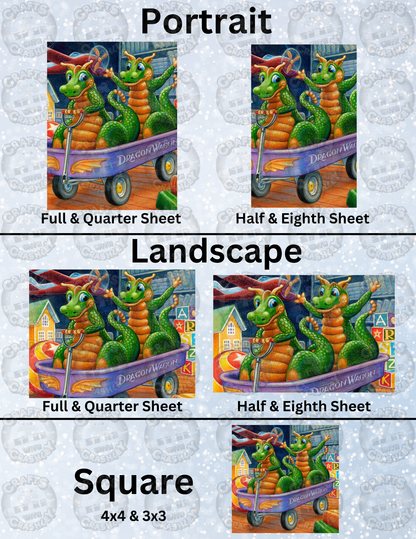 "Dragon Wagon" By ©Randal Spangler Decorative Diamond Painting Release Papers