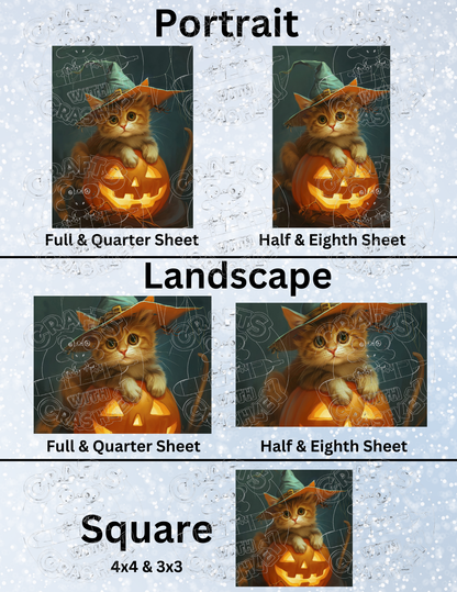 Product Bundle "Kitten on a Jack-O-Lantern" by ©Auclair Studio