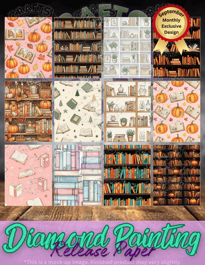 Autumn Library Combo Pack Premium Release Paper for Diamond Painting