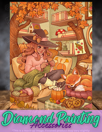 "Knitting Witch" by ©Mrs Butter D Premium Accessories for Diamond Painting