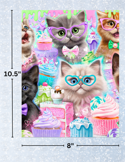 "Kittens n' Cupcakes" by ©Sheena Pike Decorative Diamond Painting Release Papers