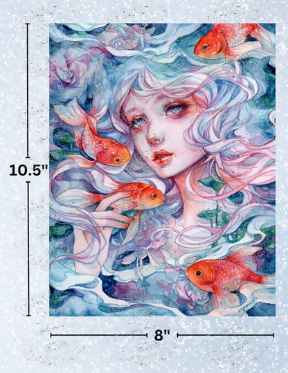 "Inside Watery Eyes" By ©Margaret Morales Decorative Diamond Painting Release Papers