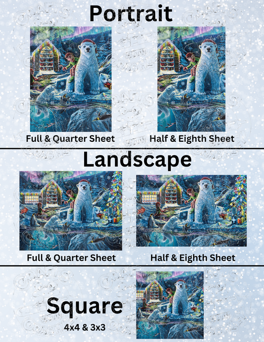 "Christmas Eve at the North Pole" by ©Dakota Daetwiler Premium Decorative Release Papers for Diamond Painting