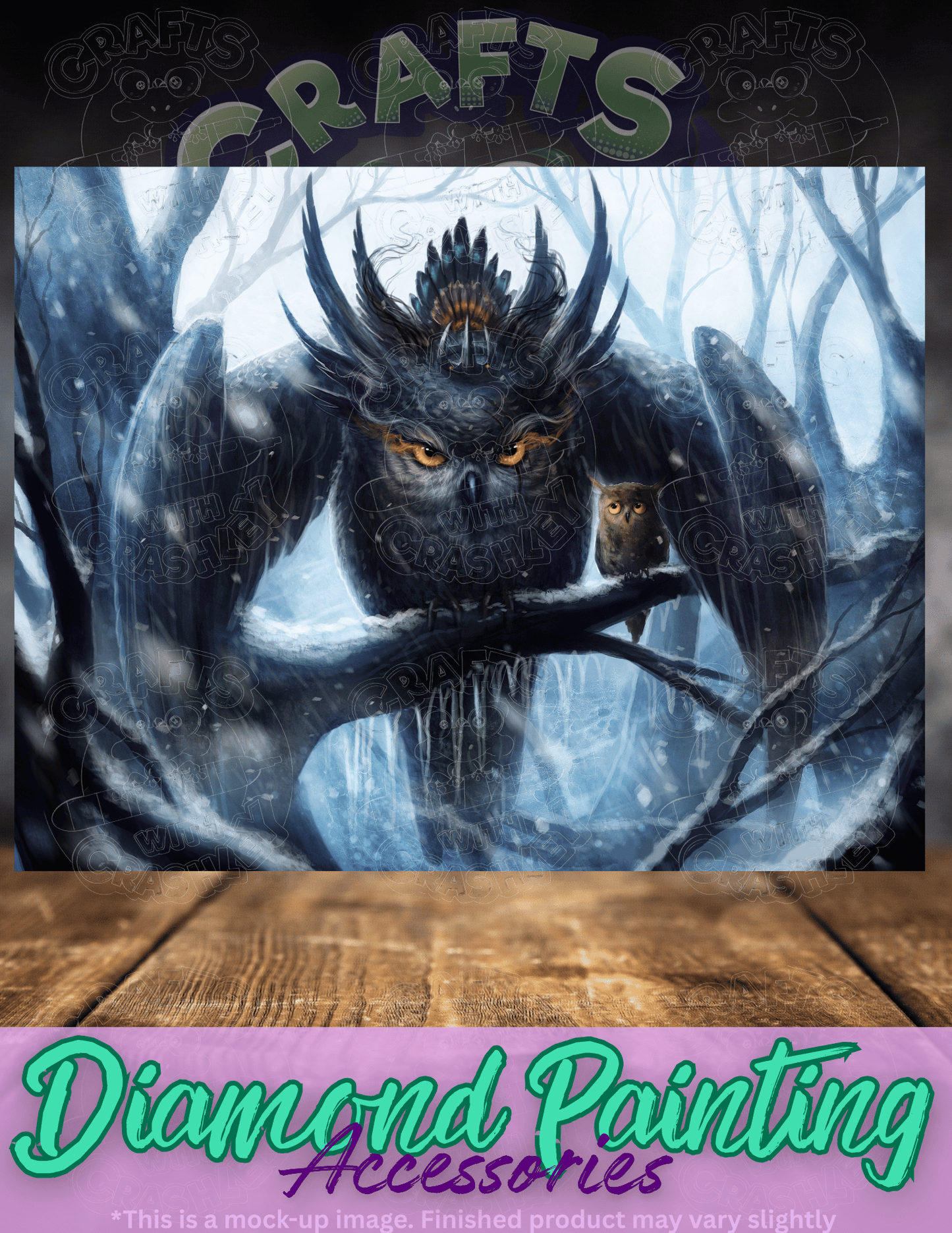 "Mother Owl" by ©JoJoes Art Premium Accessories for Diamond Painting