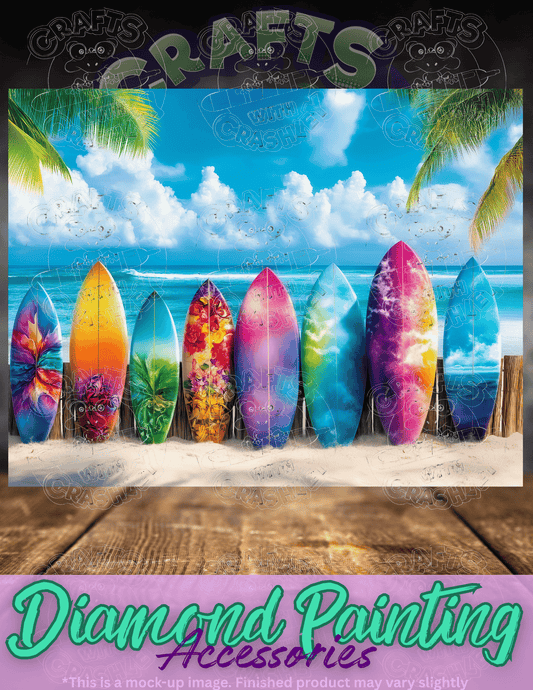 "The Shoreline Where We Learn to Let Go" by ©Stacy Deal Premium Accessories for Diamond Painting