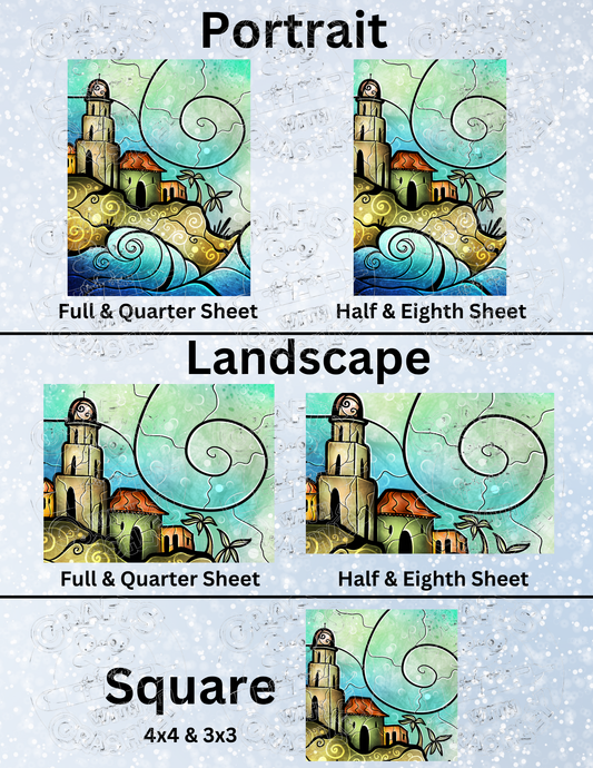 "Morro Castle" by ©Mandie Manzano Premium Decorative Release Papers for Diamond Painting