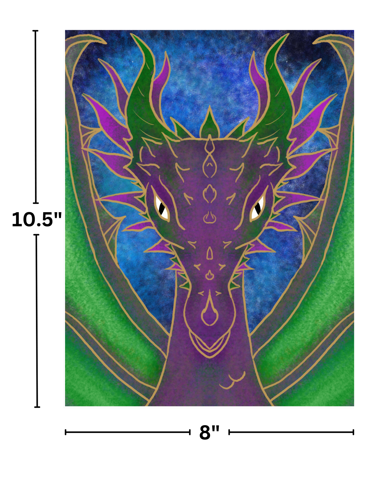 "Mulberry The Dragon (Azure)" by Kaleena Kollmeier Decorative Diamond Painting Release Papers