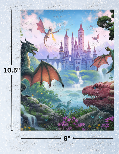 "Dragon Castle" by ©JoJoes Art Decorative Diamond Painting Release Papers
