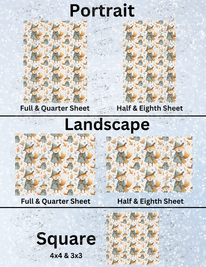 "Witchy Foxes" Premium Decorative Release Papers for Diamond Painting