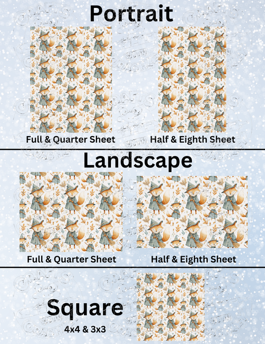 "Witchy Foxes" Premium Decorative Release Papers for Diamond Painting