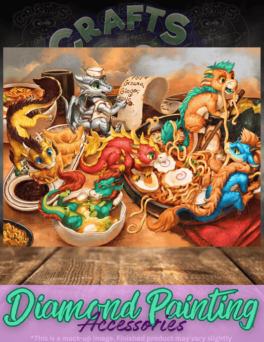 "The Noodle Dragons Bowl" by ©Christina "SixthLeafClover" Yen Premium Accessories for Diamond Painting